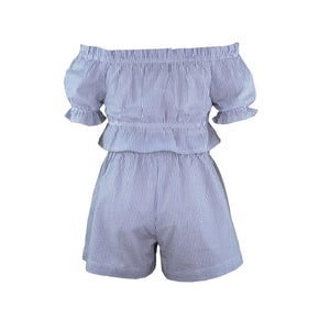 Olivia Grey Top & Shorts Set