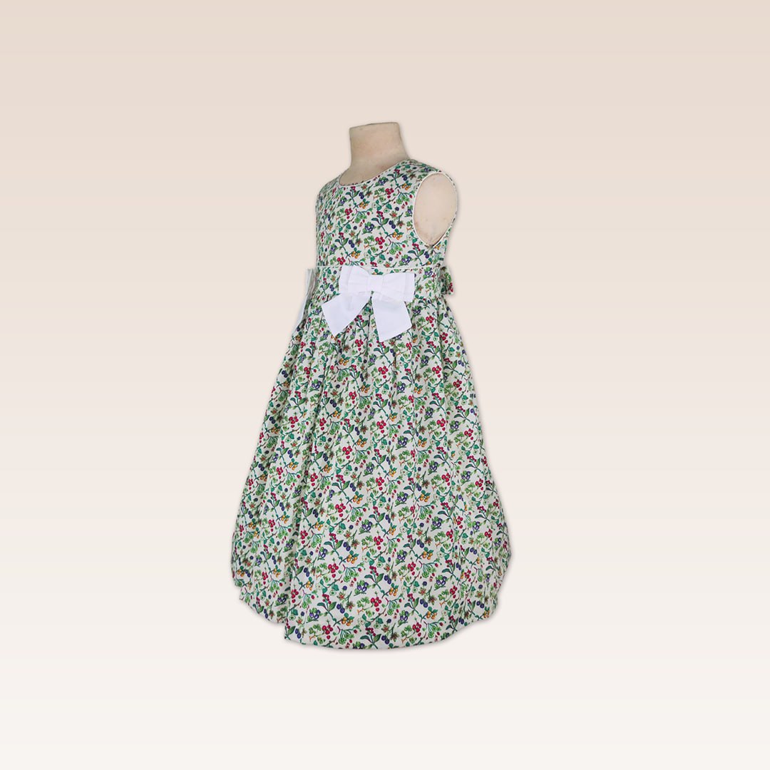 Georgia Girls Floral Dress with Ribbon detail at Front