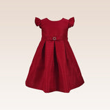 Giselle Girls Red Textured Party Dress