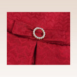 Giselle Girls Red Textured Party Dress
