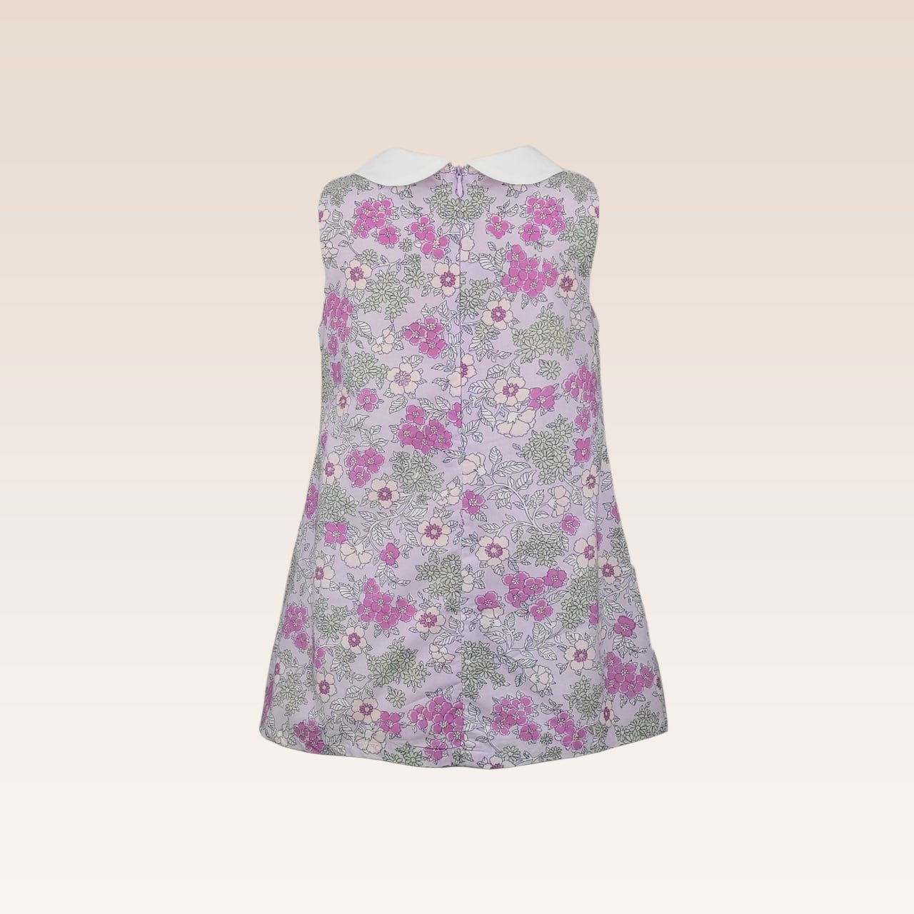 Ellaine Girls Printed Floral Lilac Shift dress with Collar