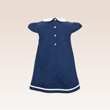 Inaya Girls Navy Blue Smocked Dress