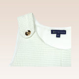 Michy Girls Ivory A-line Jumper Dress with Buckles
