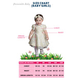 Sue Baby Girls  Red Curdoroy Ruffled Dress with Embroidery