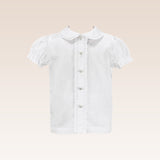 Carol Baby Girls Ivory Button-Down Blouse