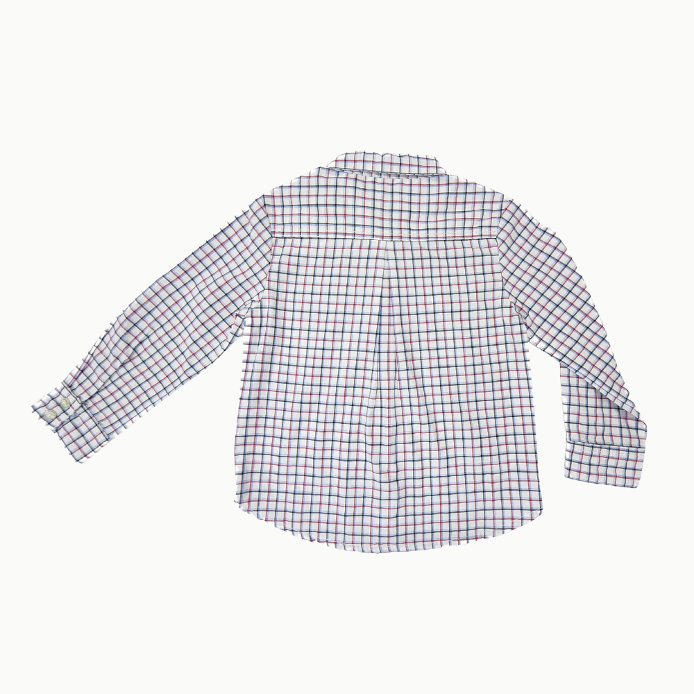 Carl Boys Red Checkered Polo