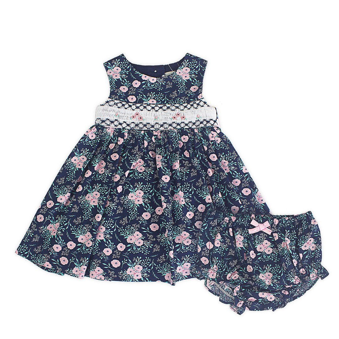 Freema Girl Dress With Diaper Cover