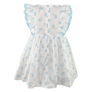 Jen Blue Flutter Sleeve Dress with bloomer