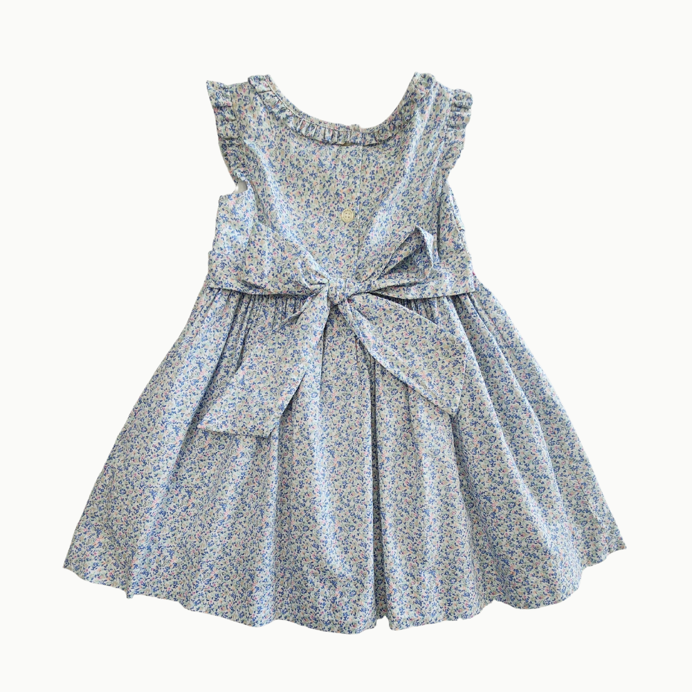 Lace Blue Smocked Dress