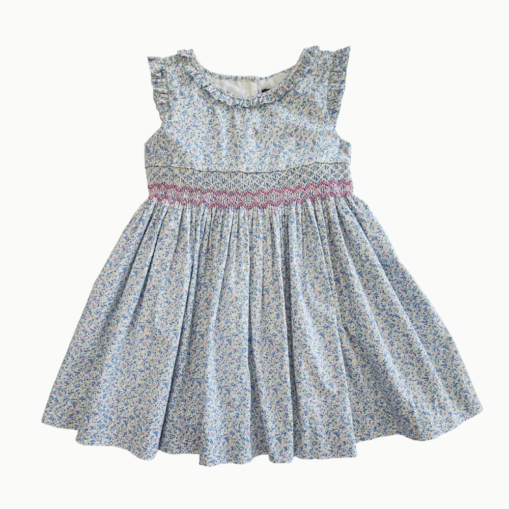 Lace Blue Smocked Dress – Periwinkle