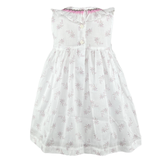 Nora Pink Binding Hand smocked dress with diaper cover