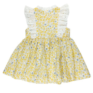 Malene Yellow Bee Smocked Dress