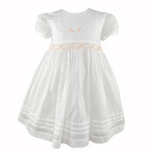 Betty Baby Girls White Smocked dress