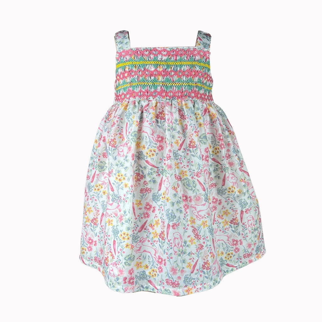 Frankie Full Smocked dress with diaper cover