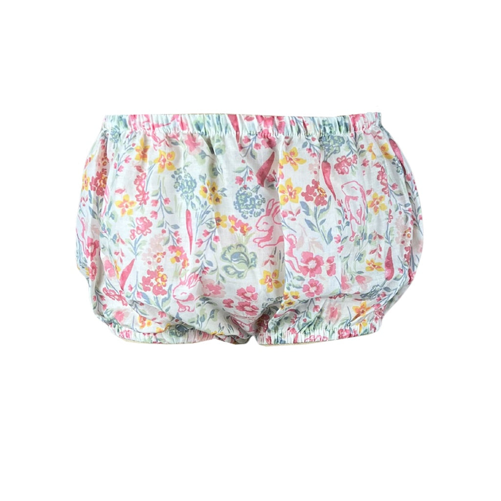 Brielle Bunny Print dress with diaper cover